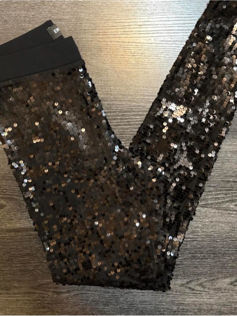 Express Black Sequin Skinny Pants
